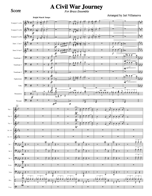 A Civil War Journey for Brass Ensemble