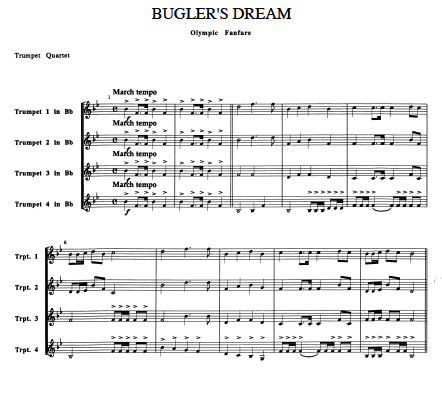 Bugler's Dream for Trumpet Quartet