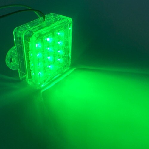 LED12  Square​ Stable light 12V Green