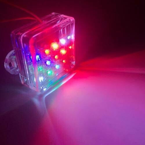 LED 12 Square​ Flashing light 12V Mix