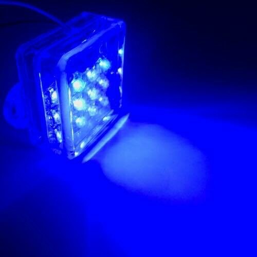 LED 12 Square​ Flashing light 12V Blue