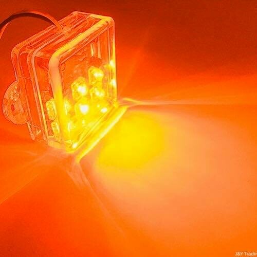 LED  Square​ Flashing light 12V Yellow