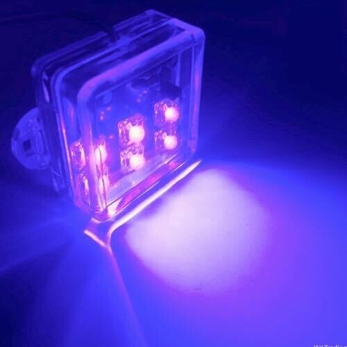 LED  Square​ Flashing light 12V Purple