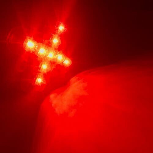 9 LED X, stable light   12 V Red