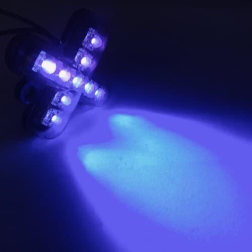 9 LED X, stable light 24 V Purple