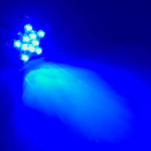 10 LED Star, stable light 12V Blue