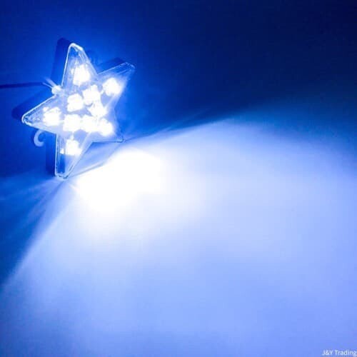 10 LED Star, stable light 12V White