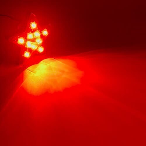 10 LED Star, stable light  24V Red