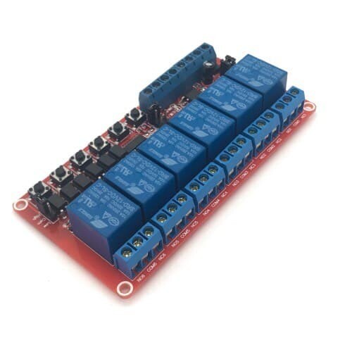 BL3037 12V DC 6 way Self-Lock Interlock relay 6-channel relay module
