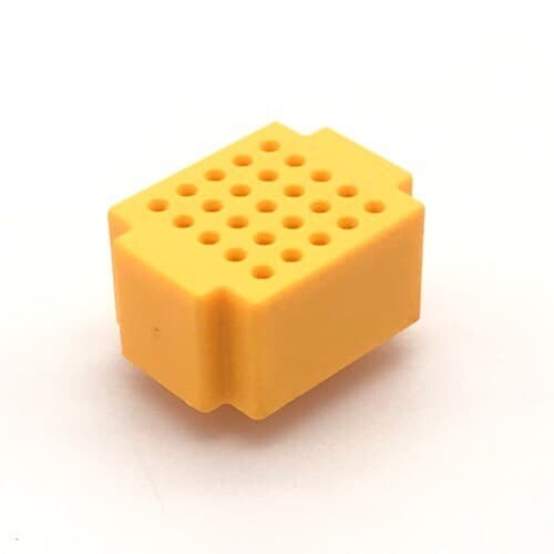 BL0002-Yellow Color 25 Tie-Points Solderless Breadboard