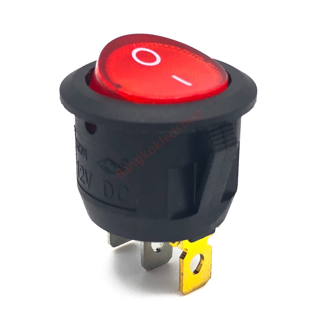 SW- DDK KCD1 3P  Round  Black-Red 12V