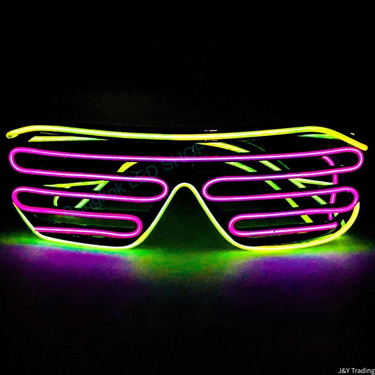 Wire Sunglasses GREEN-PINK