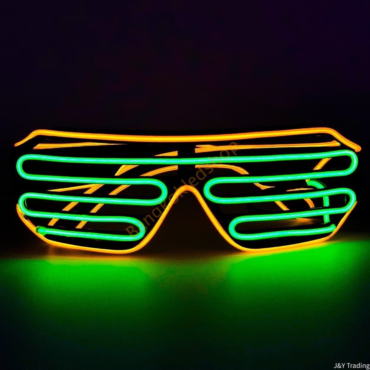 Wire Sunglasses ORANGE-GREEN