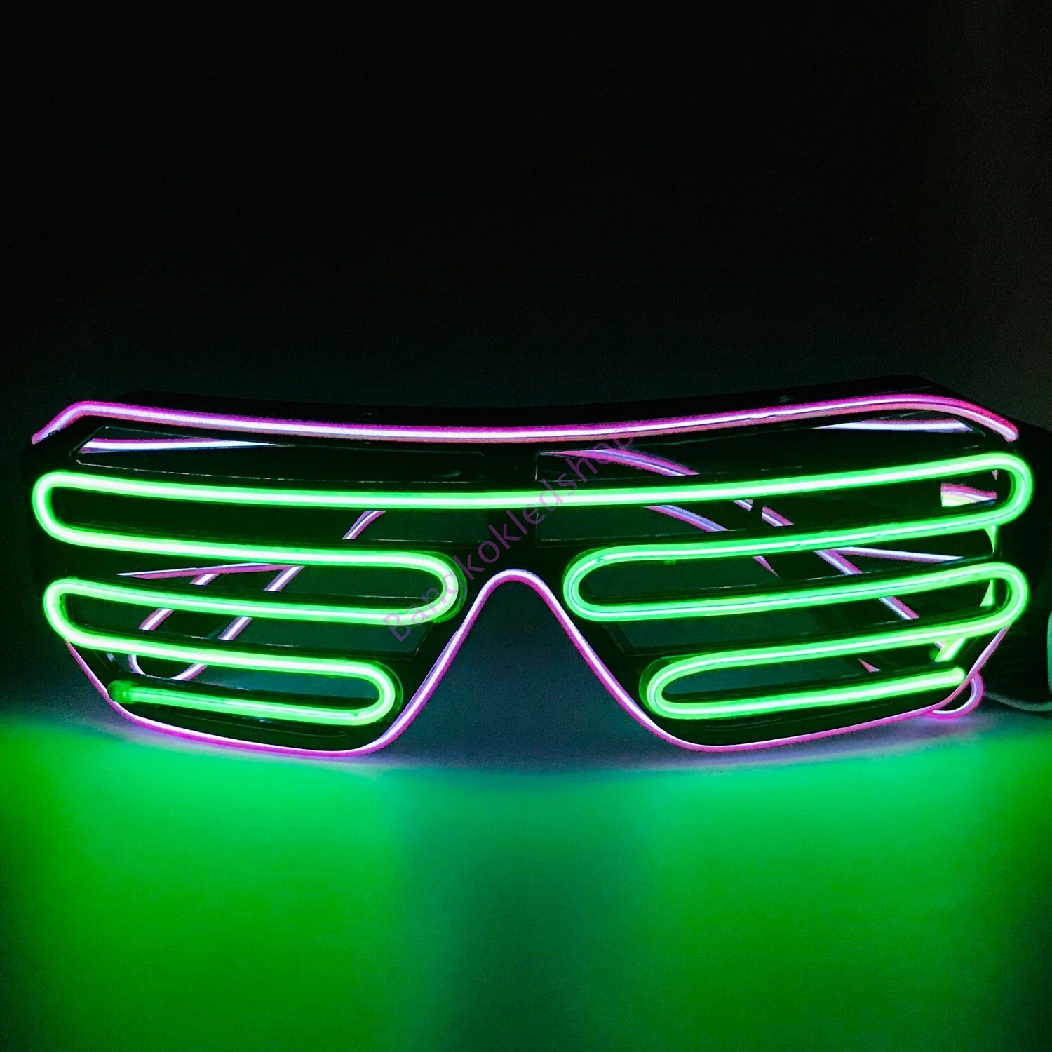 Wire Sunglasses PINK-GREEN