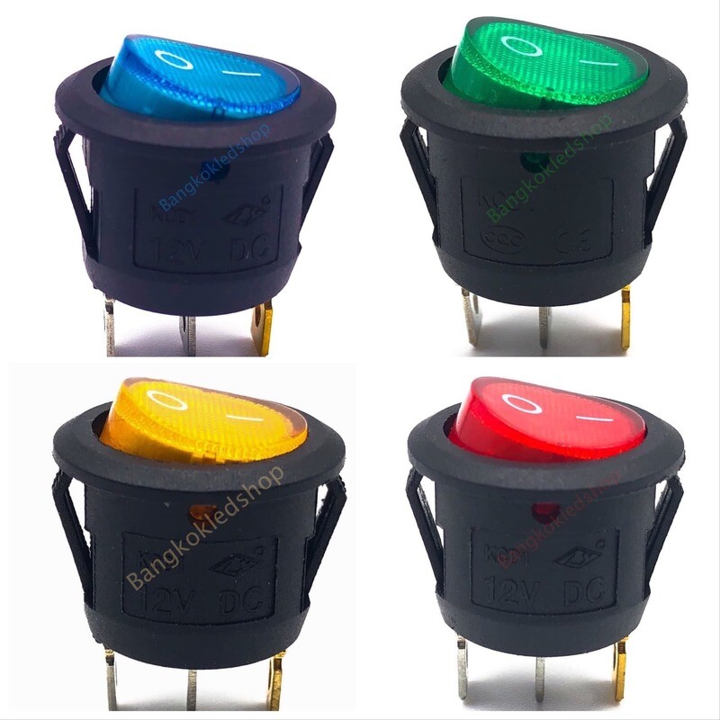 Round Rocker Switch 3 PIN ON-OFF 12VDC~220VAC (Click to view products)