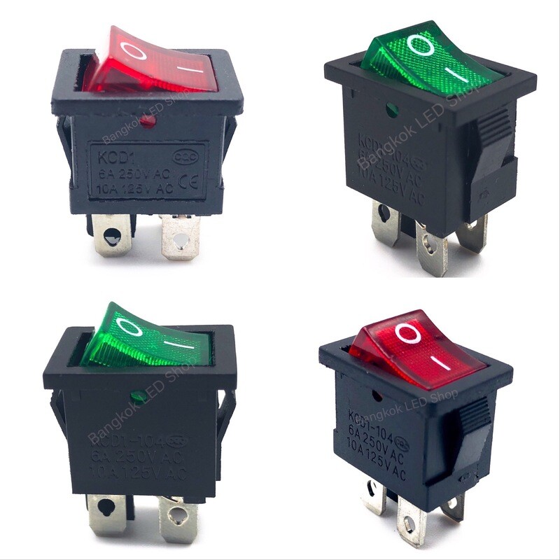 Rocker Switch DDK 4 PIN ON-OFF 250VAC (Click to view products)