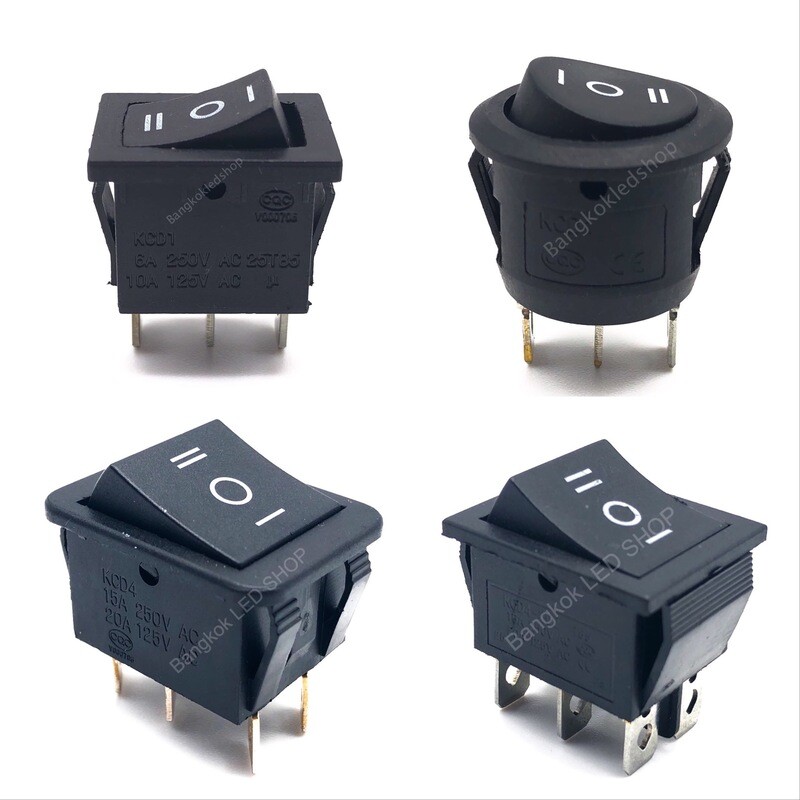 Rocker Switch 3T ON-OFF-ON 250VAC (Click to view products)