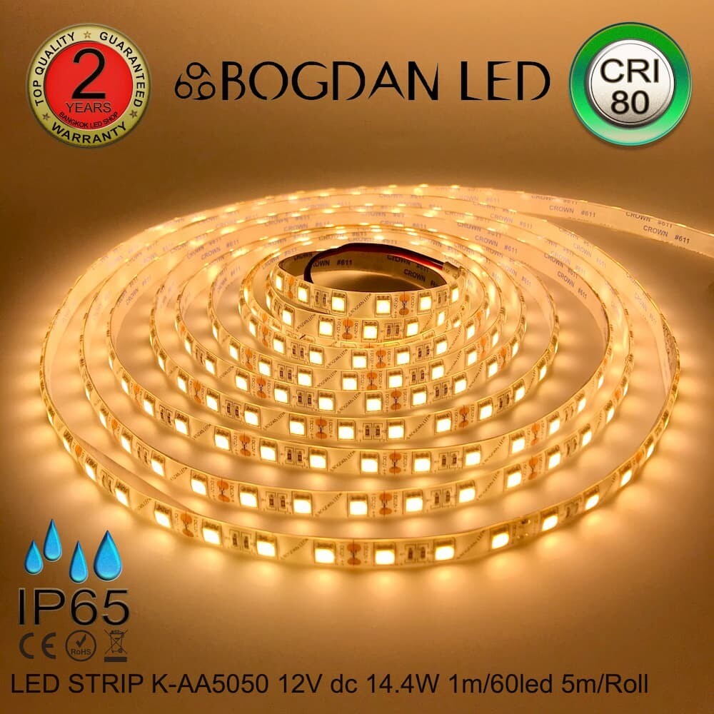 LED STRIP K-AA5050-60-2800K DC-12V IP65 BOGDAN LED LED STRIP K-AA5050-60-2800K DC-12V IP65 BOGDAN LED
