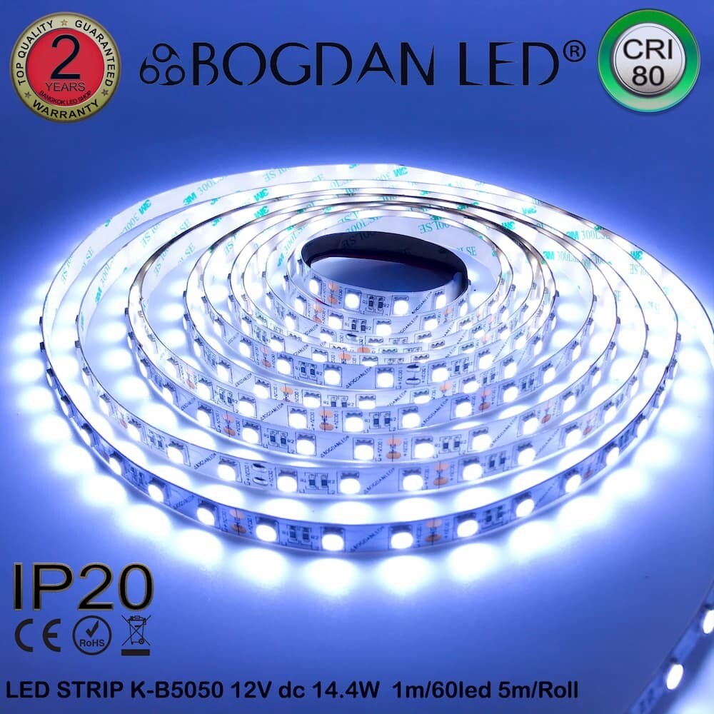 LED STRIP K-B5050-10000K DC-12V IP20 BOGDAN LED