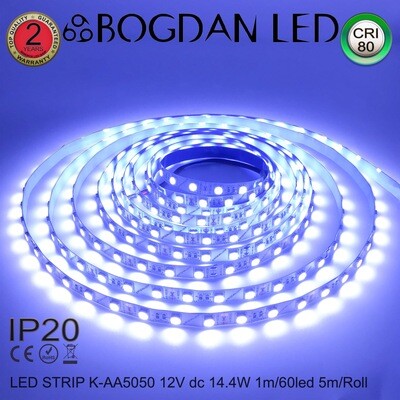 LED STRIP K-AA5050-60-15000K DC-12V IP20 BOGDAN LED