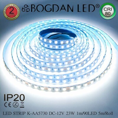 LED STRIP K-AA5730-90-6500K DC-12V IP20 BOGDAN LED