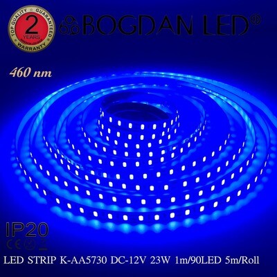 LED STRIP K-AA5730-90-BLUE DC-12V IP20 BOGDAN LED