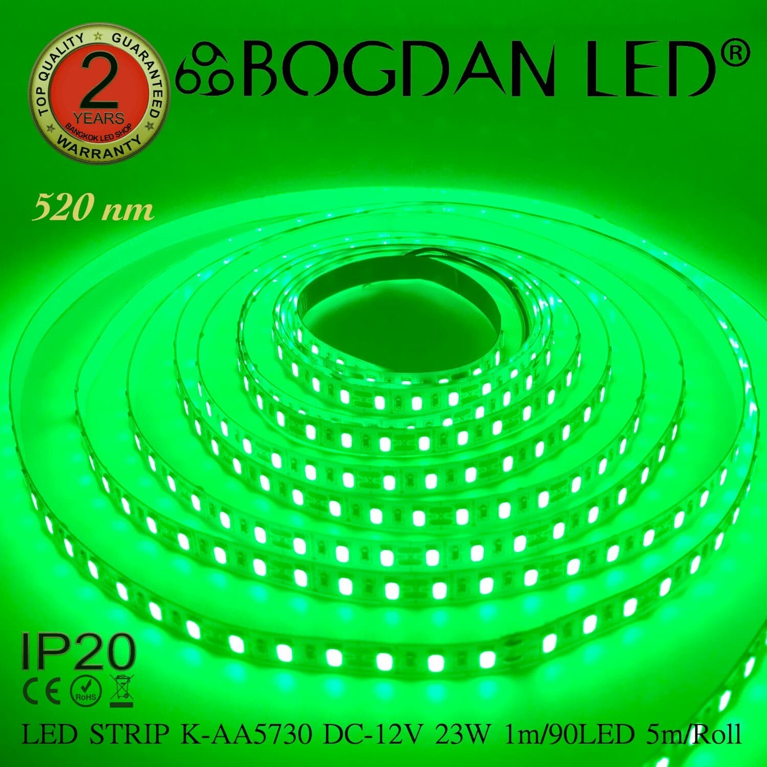 LED STRIP K-AA5730-90-GREEN DC-12V IP20 BOGDAN LED LED STRIP K-AA5730-90-GREEN DC-12V IP20 BOGDAN LED