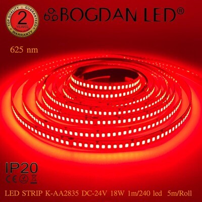 LED STRIP K-AA2835-240-RED DC-24V IP20 BOGDAN LED LED STRIP K-AA2835-240-RED DC-24V IP20 BOGDAN LED