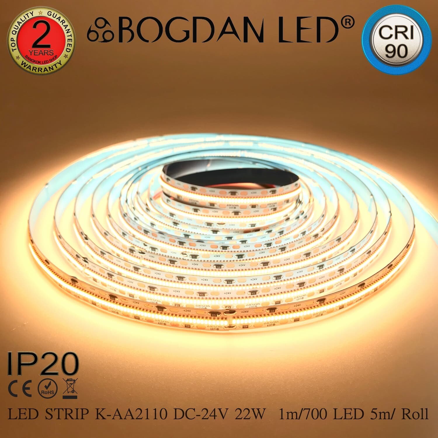 LED STRIP K-AA2110-700-2700K DC-24V IP20 BOGDAN LED LED STRIP K-AA2110-700-2700K DC-24V IP20 BOGDAN LED
