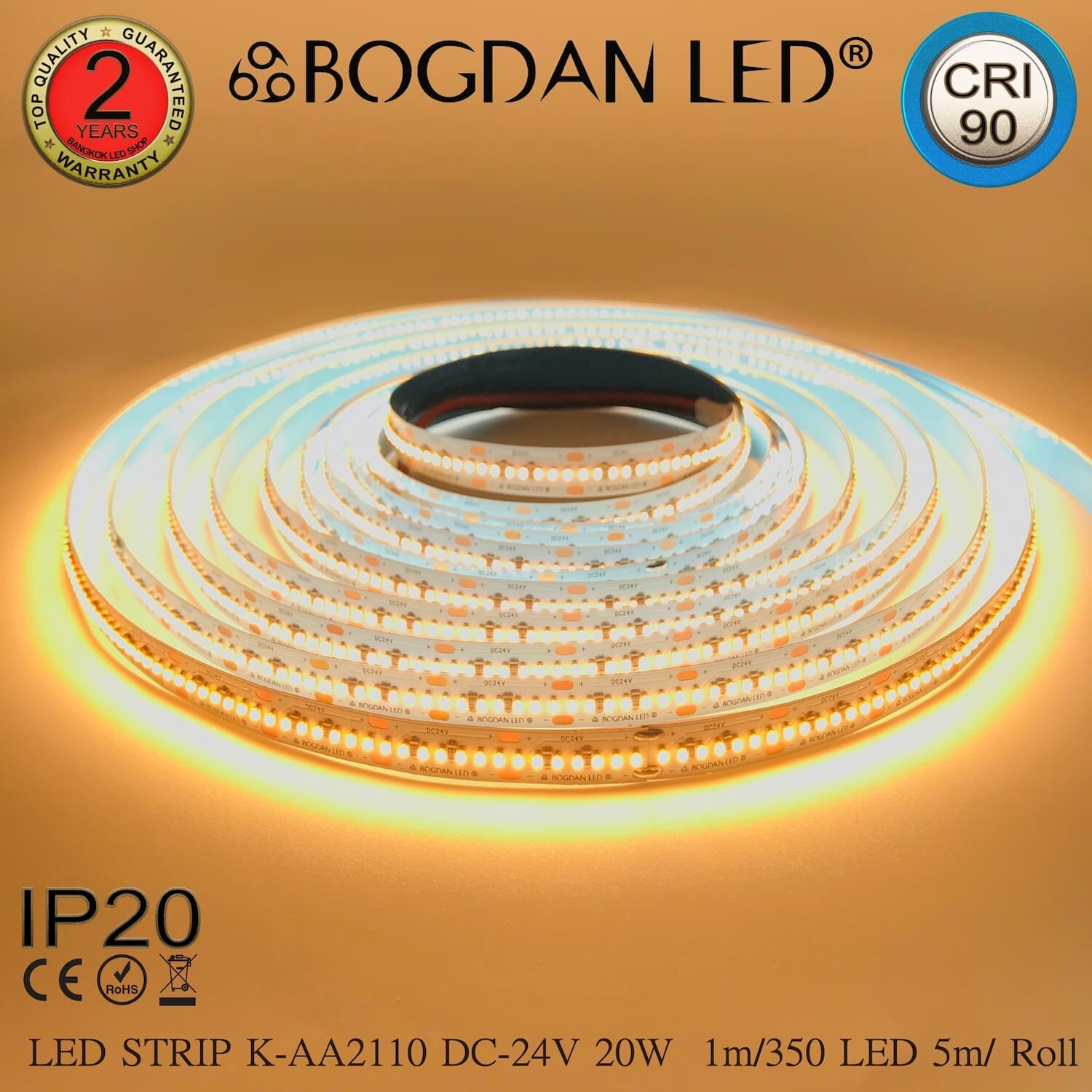 LED STRIP K-AA2110-350-2700K DC-24V IP20 BOGDAN LED LED STRIP K-AA2110-350-2700K DC-24V IP20 BOGDAN LED