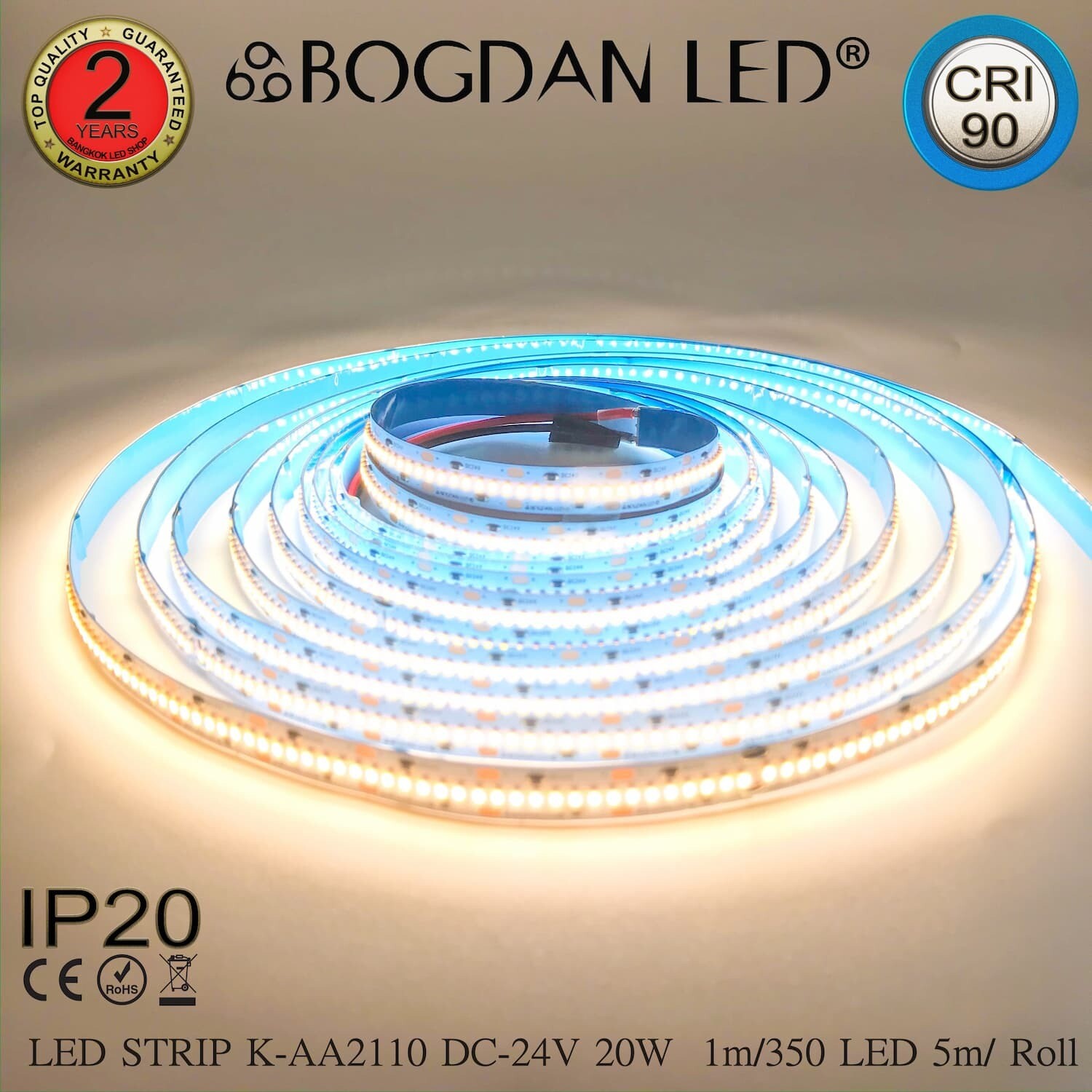 LED STRIP K-AA2110-350-4000K DC-24V IP20 BOGDAN LED