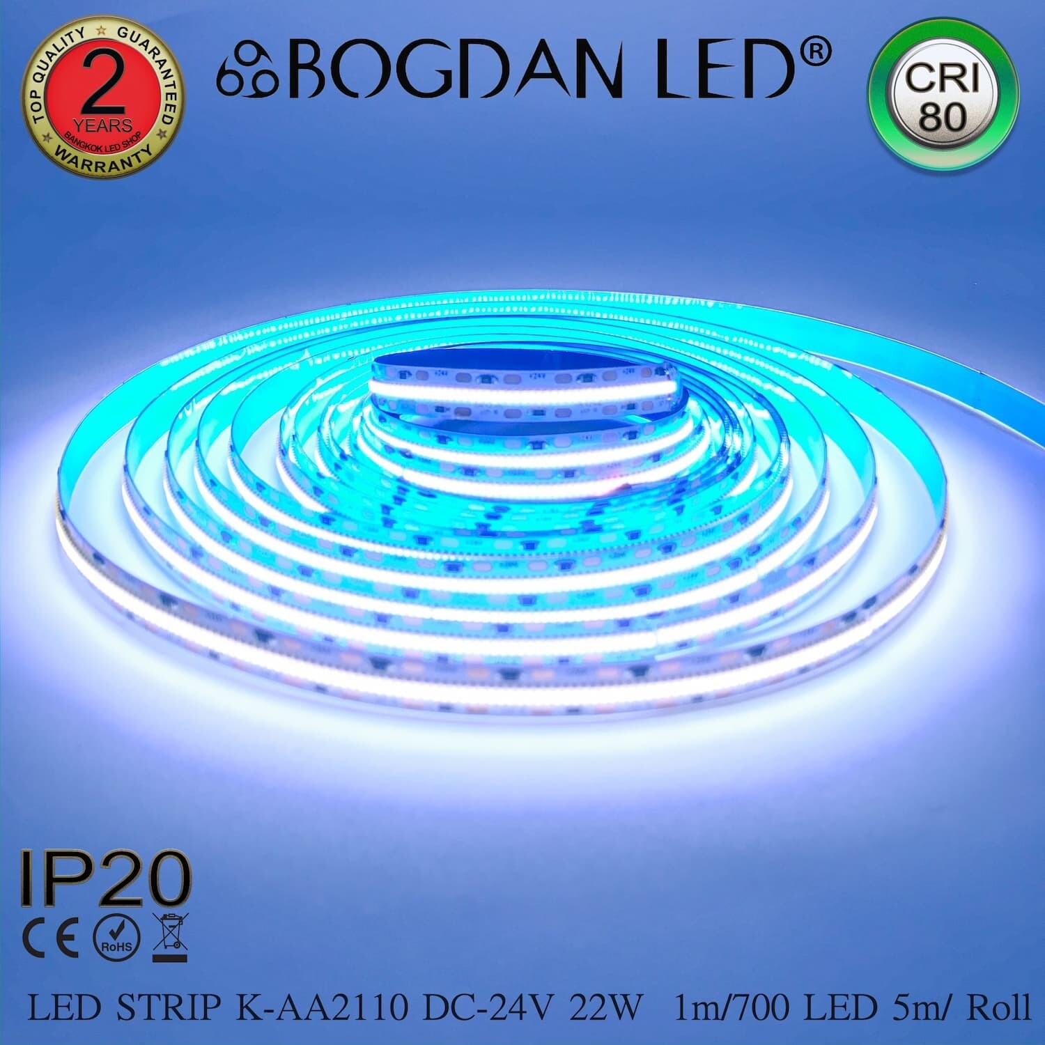 LED STRIP K-AA2110-700-10000K DC-24V IP20 BOGDAN LED LED STRIP K-AA2110-700-10000K DC-24V IP20 BOGDAN LED