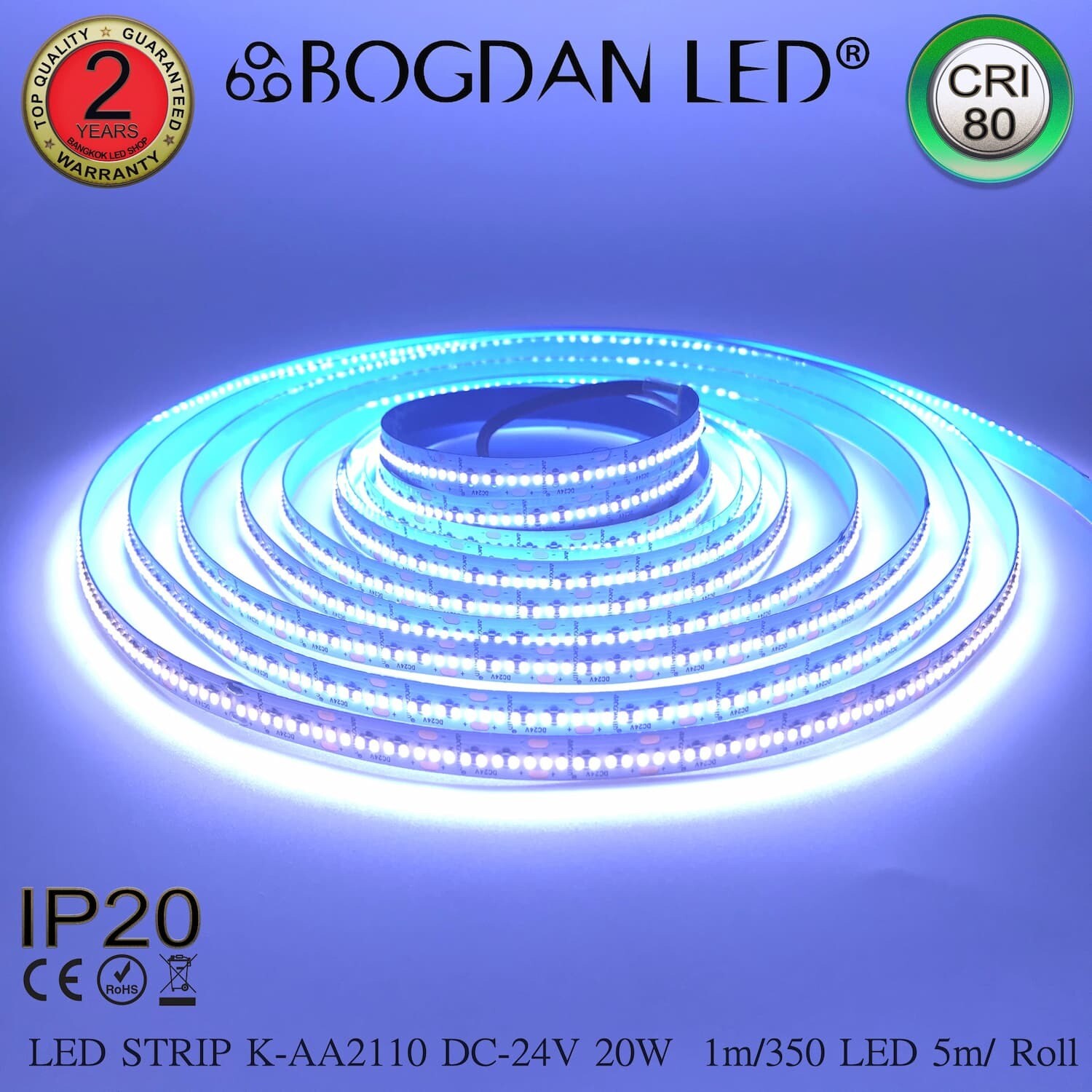 LED STRIP K-AA2110-350-10000K DC-24V IP20 BOGDAN LED LED STRIP K-AA2110-350-10000K DC-24V IP20 BOGDAN LED