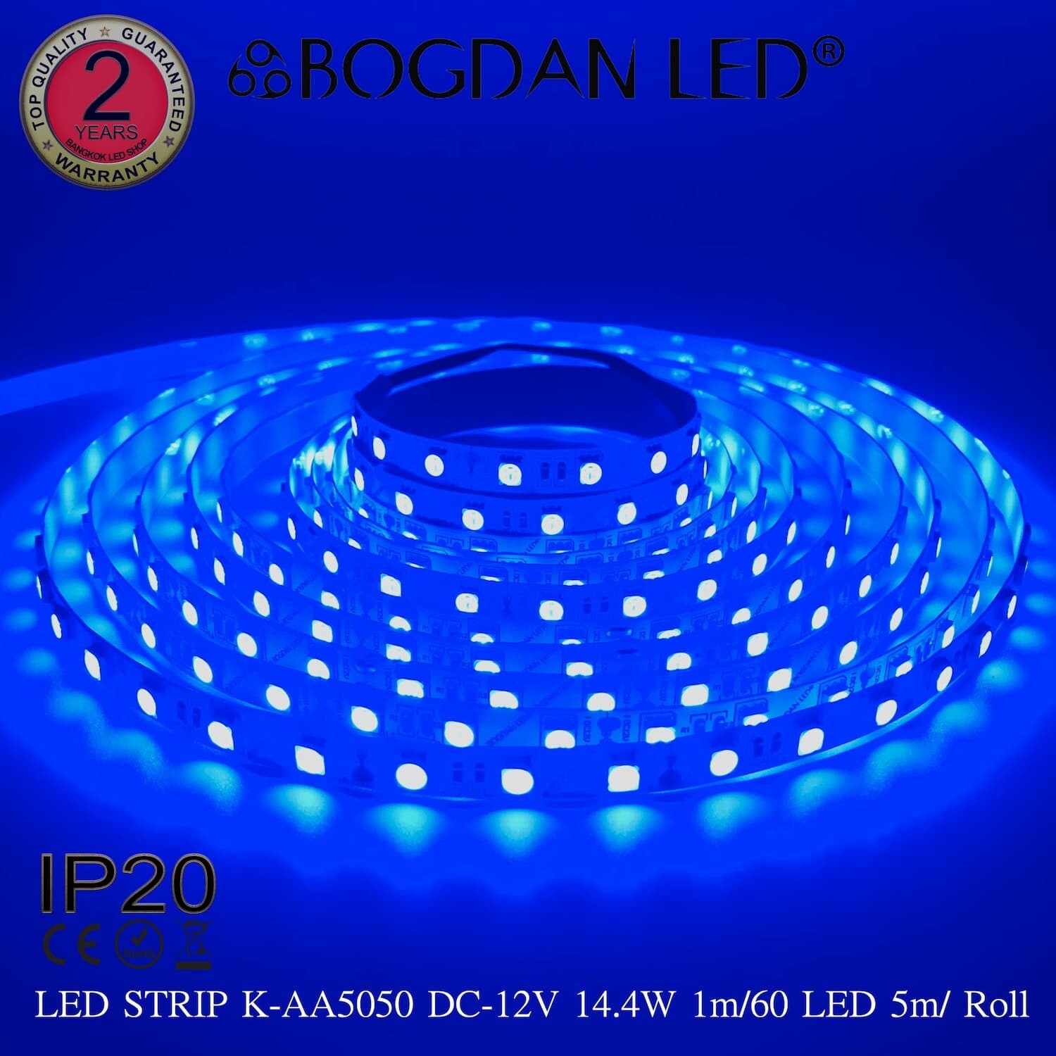 LED STRIP K-AA5050-60-BLUE DC-12V IP20 BOGDAN LED