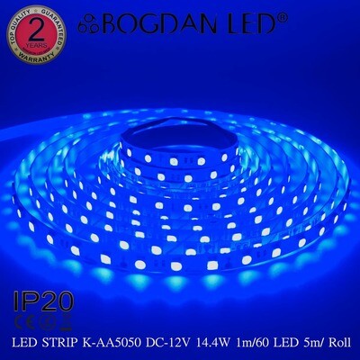 LED STRIP K-AA5050-60-BLUE DC-12V IP20 BOGDAN LED