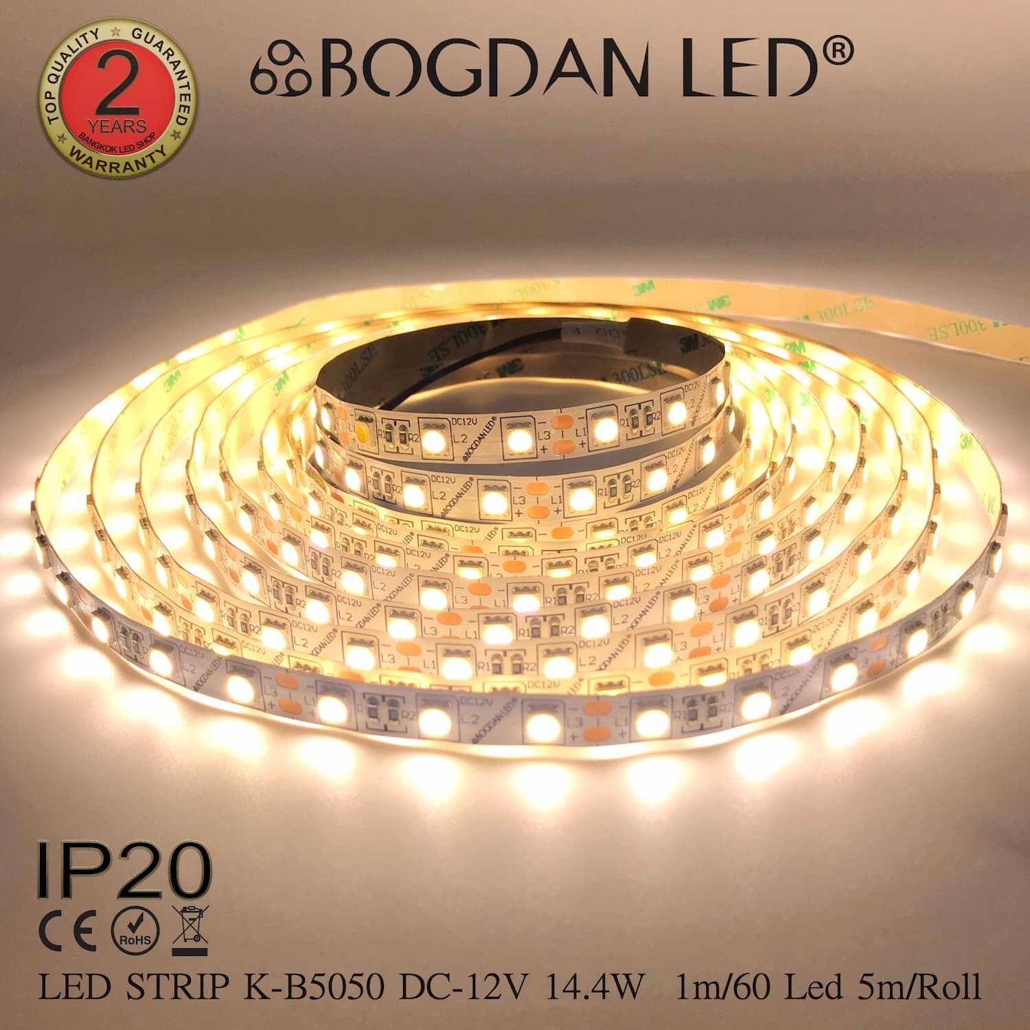 LED STRIP K-B5050-4000K DC-12V IP20 BOGDAN LED
