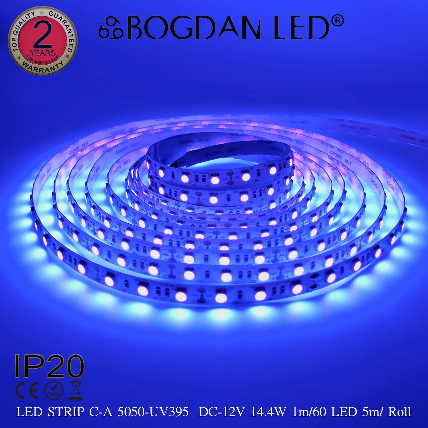LED STRIP C-A5050-UV DC-12V IP20 BOGDAN LED
