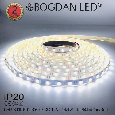 LED STRIP K-B5050-60-6500K DC-12V IP20 BOGDAN LED