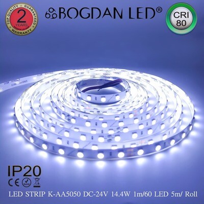 LED STRIP K-AA5050-10000K DC-24V IP20 BOGDAN LED