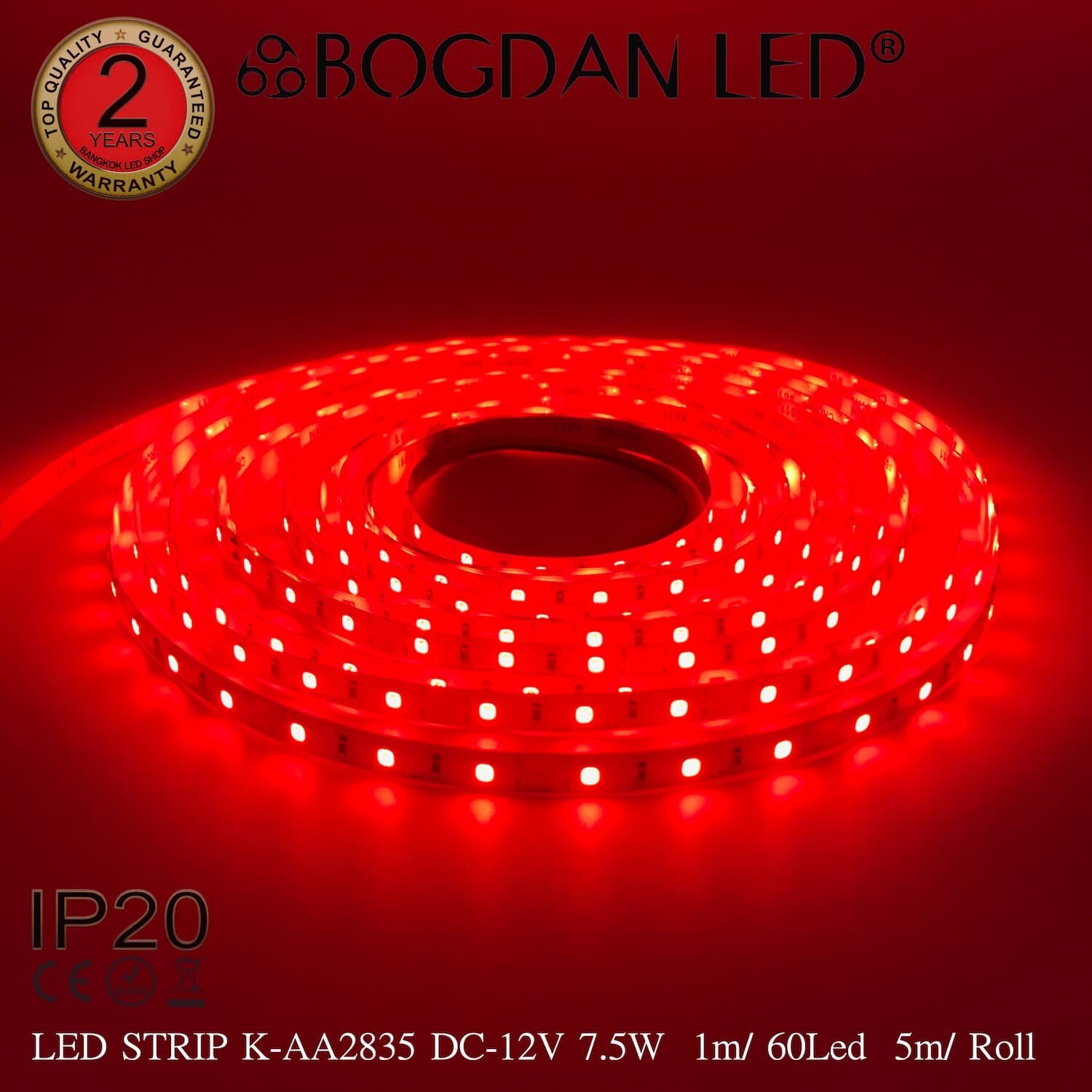 LED STRIP K-AA2835-60-RED DC-12V IP20 BOGDAN LED LED STRIP K-AA2835-60-RED DC-12V IP20 BOGDAN LED