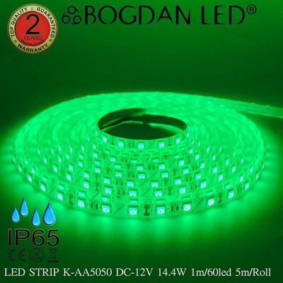 LED STRIP K-AA5050-GREEN DC-12V IP65 BOGDAN LED LED STRIP K-AA5050-GREEN DC-12V IP65 BOGDAN LED