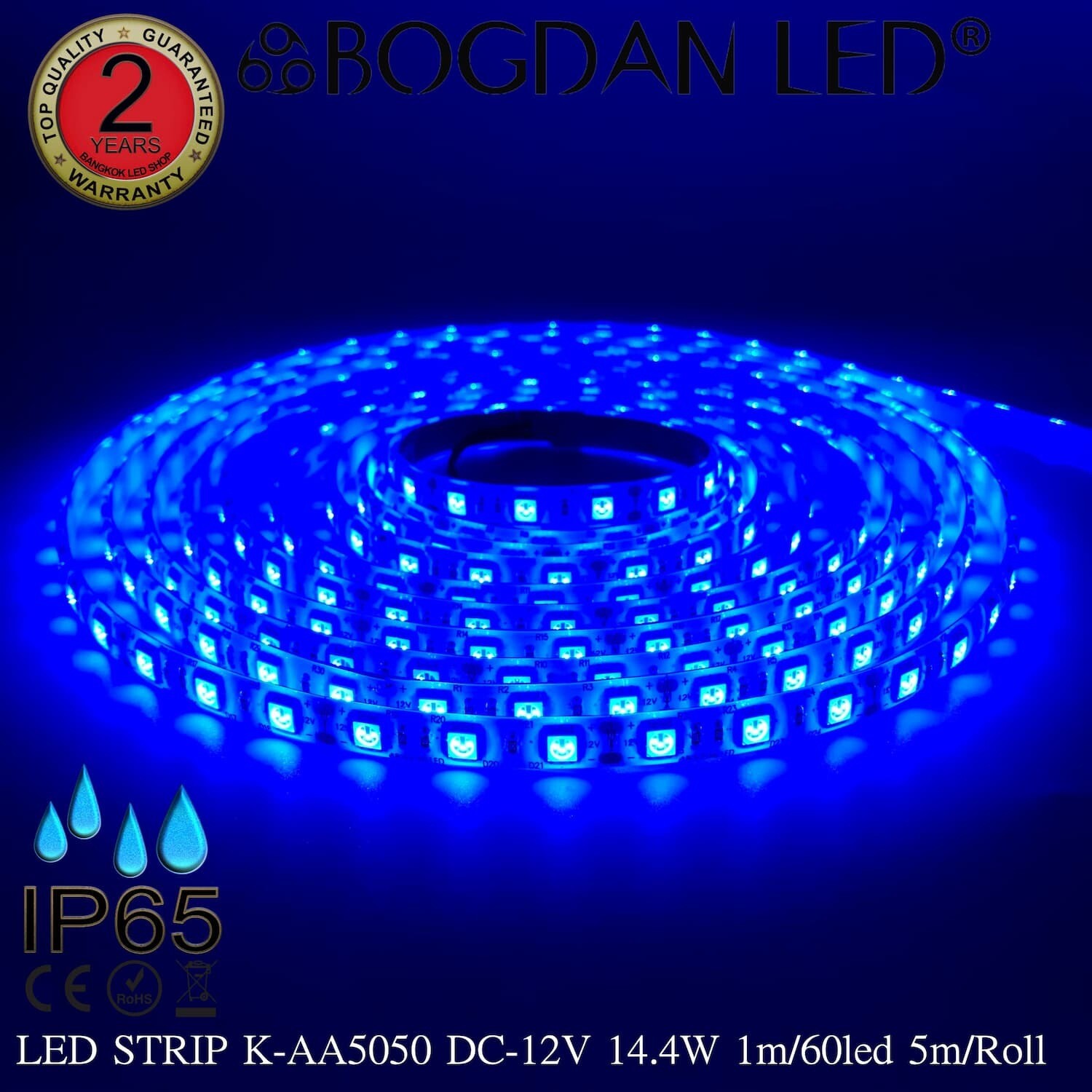 LED STRIP K-AA5050-BLUE DC-12V IP65 BOGDAN LED LED STRIP K-AA5050-BLUE DC-12V IP65 BOGDAN LED