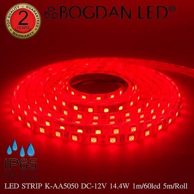 LED STRIP K-AA5050-RED DC-12V IP65 BOGDAN LED
