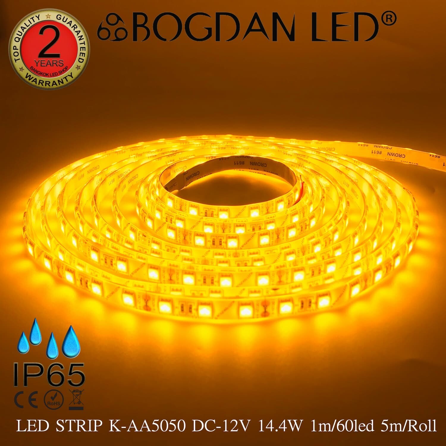 LED STRIP K-AA5050-YELLOW DC-12V IP65 BOGDAN LED LED STRIP K-AA5050-YELLOW DC-12V IP65 BOGDAN LED