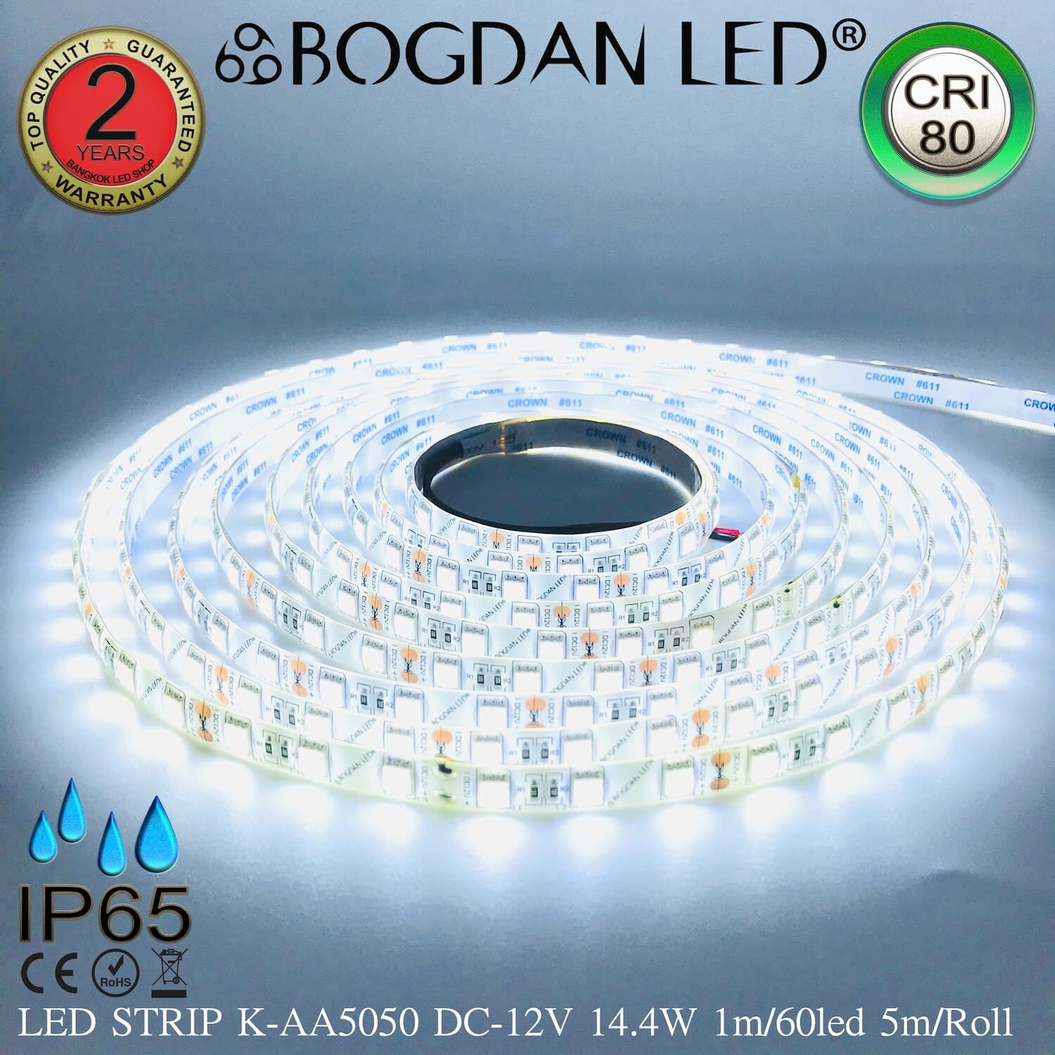 LED STRIP K-AA5050-6500K DC-12V IP65 BOGDAN LED LED STRIP K-AA5050-6500K DC-12V IP65 BOGDAN LED