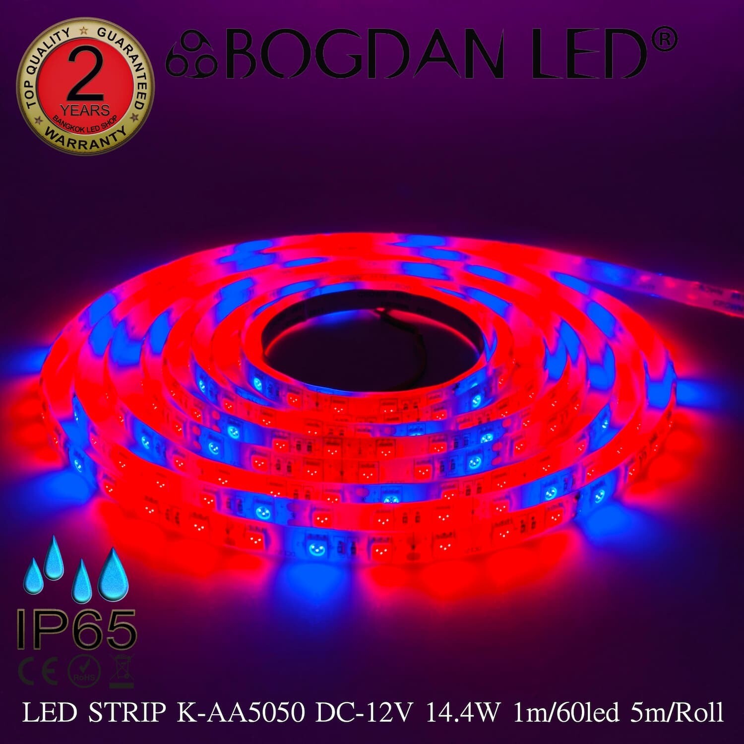 LED STRIP K-AA5050-R&amp;B IP65 DC-12V BOGDAN LED