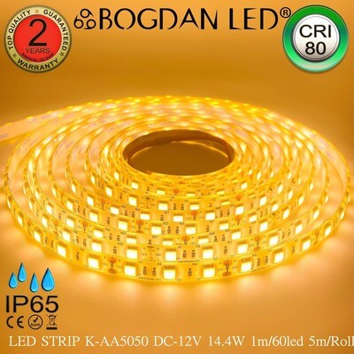 LED STRIP K-AA5050-2700K DC-12V IP65 BOGDAN LED