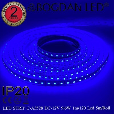 LED STRIP C-A3528-120-BLUE DC-12V IP20 BOGDAN LED