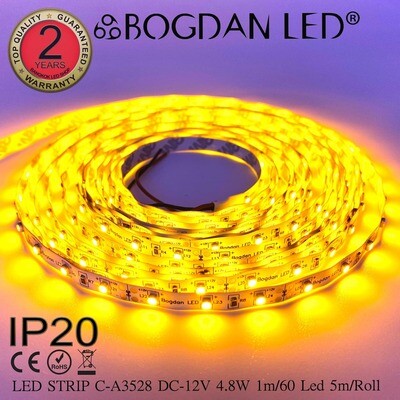 LED STRIP C-A3528-60-YELLOW DC-12V IP20 BOGDAN LED
