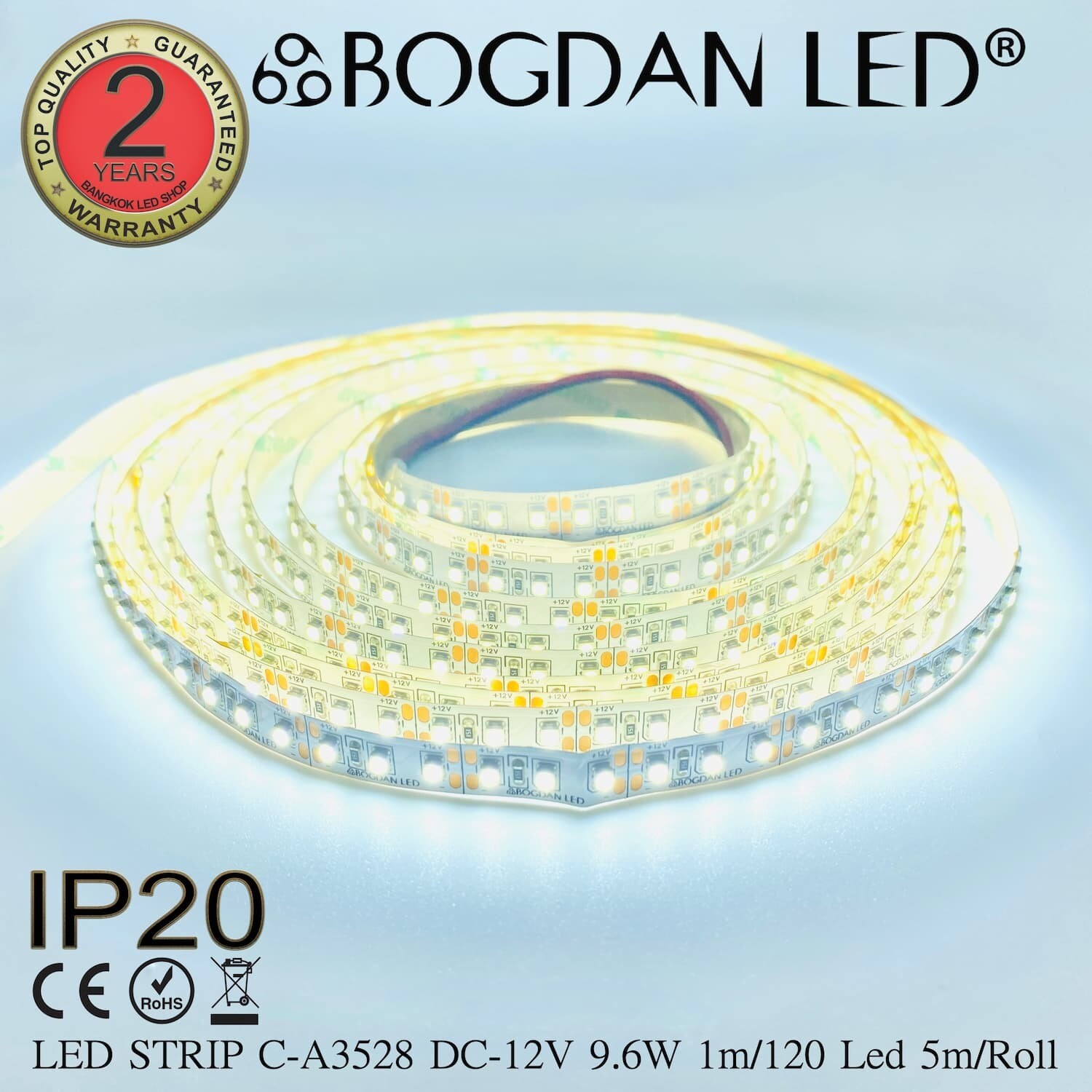 LED STRIP C-A3528-120-6500K DC-12V IP20 BOGDAN LED